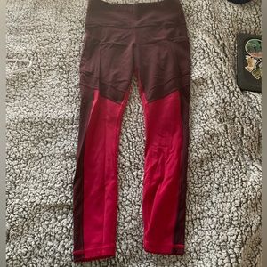 Athleta Color Block leggings size small